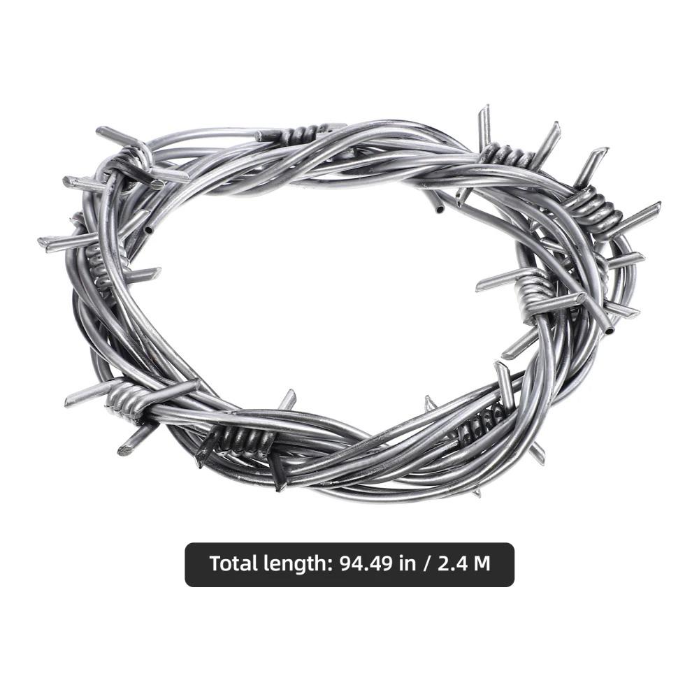 2Pcs PVC Simulation Barbed Wire Halloween Party Prank Pole Barbed Wires Halloween Decor