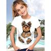Новые забавные футболки с изображением животных и собак для девочек, праздничные футболки с короткими рукавами, повседневные футболки