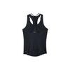 Yoga Dri-FIT Luxe Ribbed Breathable Solid Color Wide Lace Tank Top Women Tops Black DM7005-010