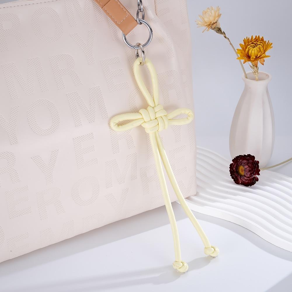 Модный ПУ кожаный плетеный веревочный брелок для ключей DIY плетеный узел подвеска для сумки автомобильный брелок для ключей женский