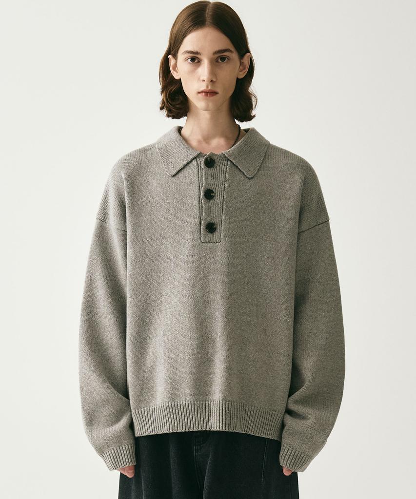 AVANDRESS Kamen Collar Knit Navy