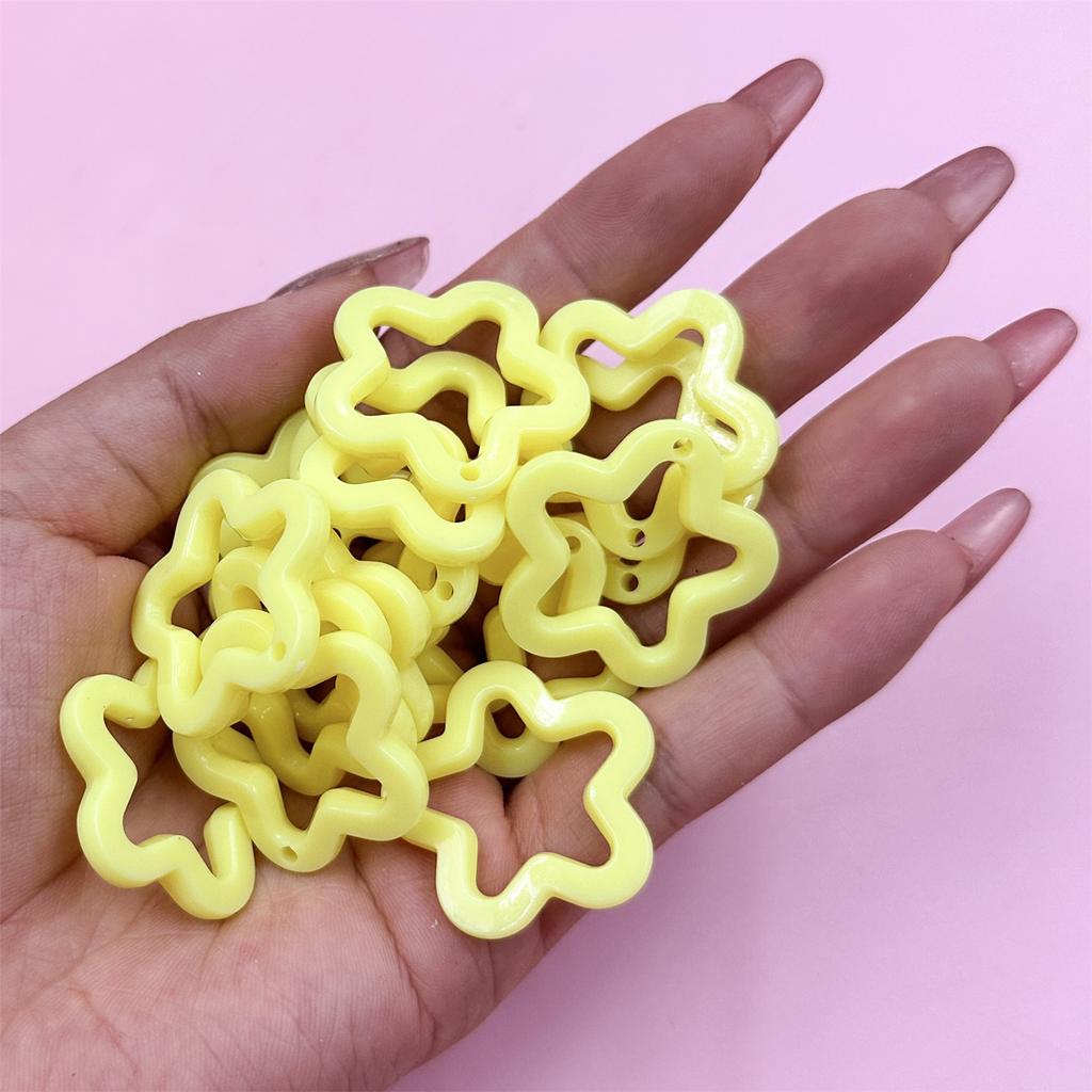 Высококачественная подвеска в виде звезды пентаграммы, 40 шт., подвески цвета конфет для ожерелья, сережек, изготовление украшений своими руками, 30 мм, акрил