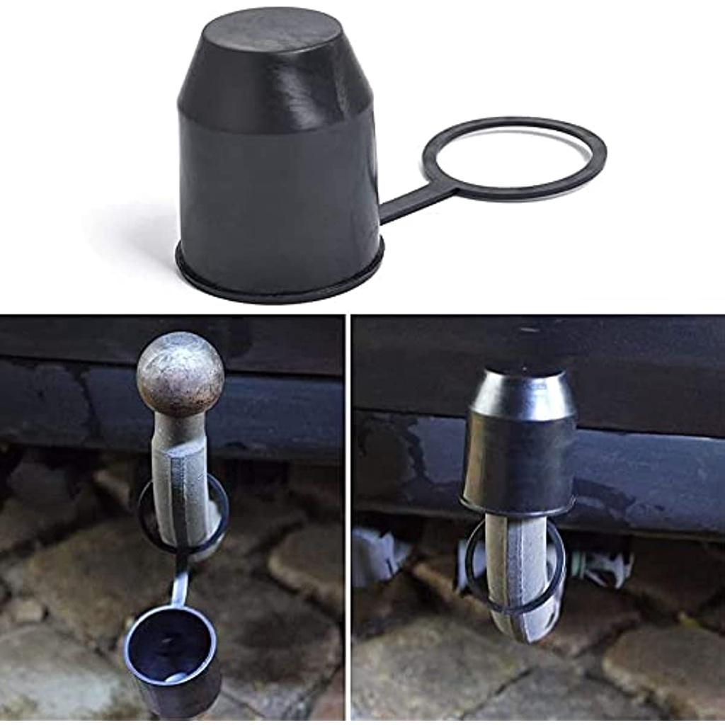 Защитная крышка сцепного устройства прицепа, 2 шт., крышка сцепного устройства прицепа, пылезащитная и водонепроницаемая для автомобиля, дома на колесах, защита шаровой головки прицепа (черный)