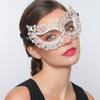 Droplet Shaped Crystal Mask Luxurious Rhinestone Tassel Pendant Halloween Ball Face Accessory Female Mask