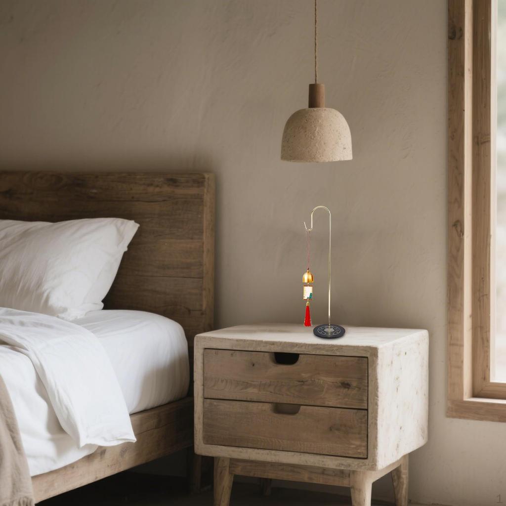 Desktop Wind Chime Holder Calligraphy Brush Hanger Decorative Hanging Stand for Living