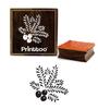 Printtoo Scrap-booking Olive & Leaves Design Square Wooden Rubber Stamp Block-2 X 2