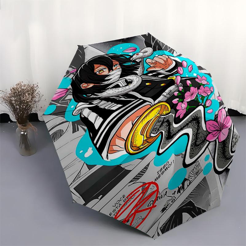 1pc Anime Character Automatic Folding Umbrella Portable 3-Fold Design with Snake Accessory, Outdoor for Fans, Travelers, Daily Use, Gift Idea.C081