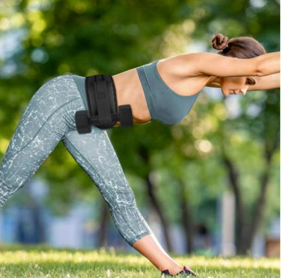 Аэробный тренировочный пояс для ягодичного мостика: Пояс для поддержки спины с весом для упражнений на ягодицы и с гантелями дома