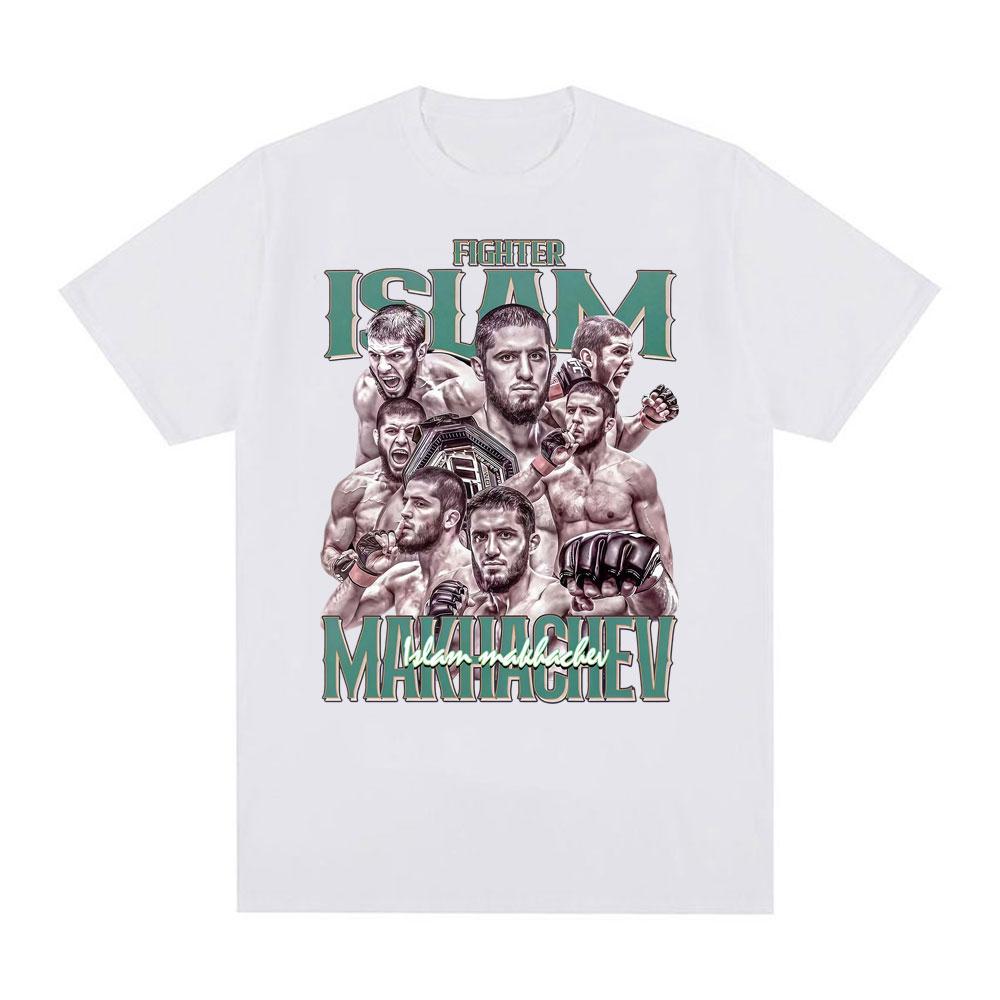 Islam Makhachev Retro Classic Graphic Tee Shirt Unisexs Clothing Harajuku Gothic Oversized T Shirt Unisex Cotton Casual Loose Tshirt