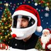 1-3Pc Plush Santa Motorcycle Helmet Cover Decoration for Christmas Cycling Full Face Hat Santa Claus Christmas Gift Helmet Cover