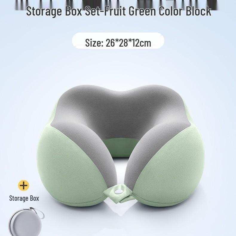 Подушка дорожная U-образной формы с эффектом памяти для самолета и поддержки шеи