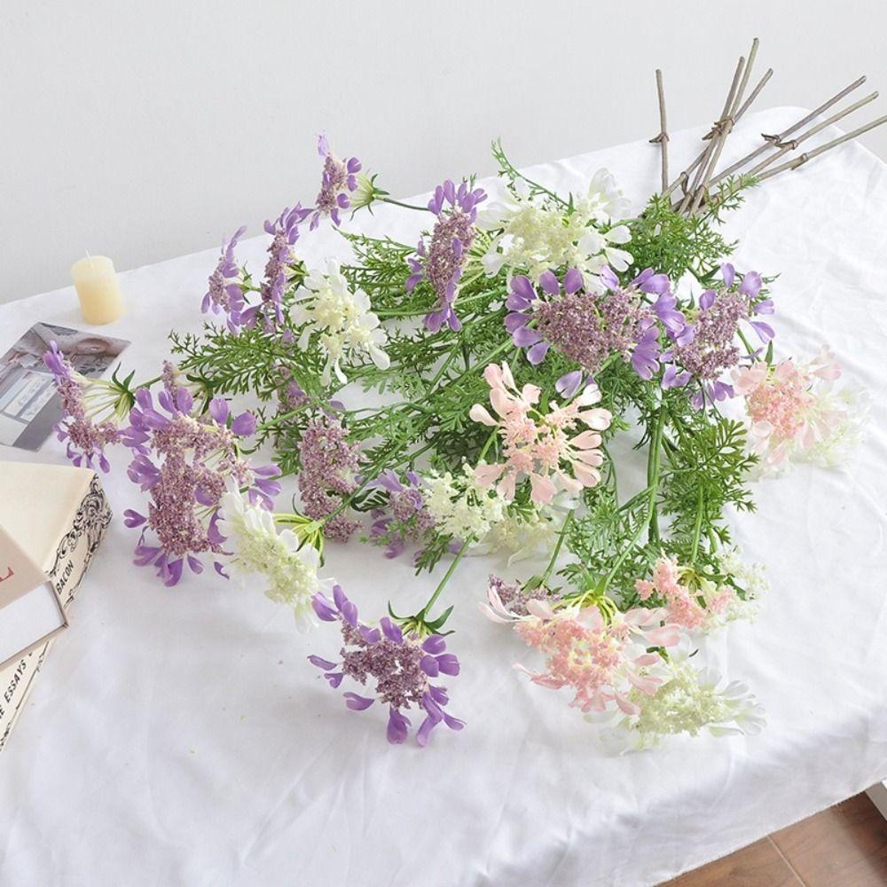 4 Heads Fake Daisy Flower Long Stem Long Stem Flower Artificial Flower Branch Outdoor Garden