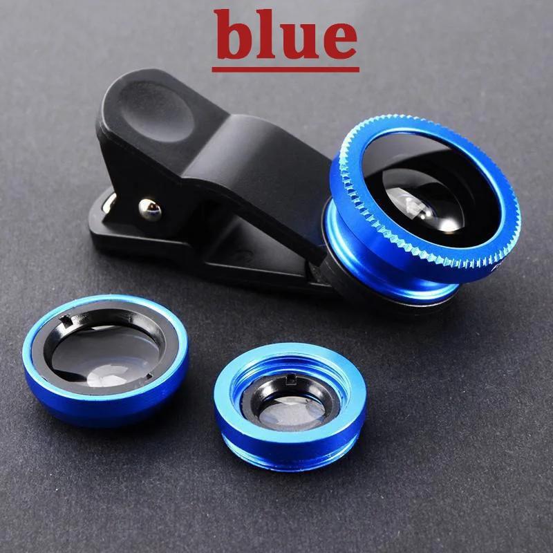 3 In 1 Fisheye Phone Lens Wide Angle Zoom Lens Fish Eye Macro Lenses Camera Kits With Clip Lens On The Phone For All Smart Phone