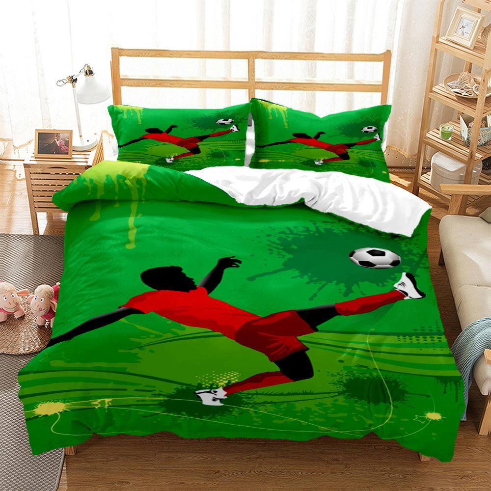 Comforter Soccer Digital Print Bedding Sets Child Boys Set For Teens King Size Bedding Set