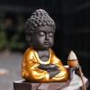 1pc Zen Incense Buddha Waterfall Backflow Incense Burner Incense Stick Holder Home Ornament Decor Zen Decor Tea Pet -No Incense