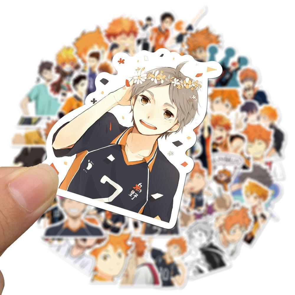 Япония Аниме Очаровательные Наклейки Haikyuu Хинаты Шоё Кагеяма Тобио Скрапбукинг DIY Дневник Планировщик Haikyu Наклейки Студенческие Канцелярские Принадлежности