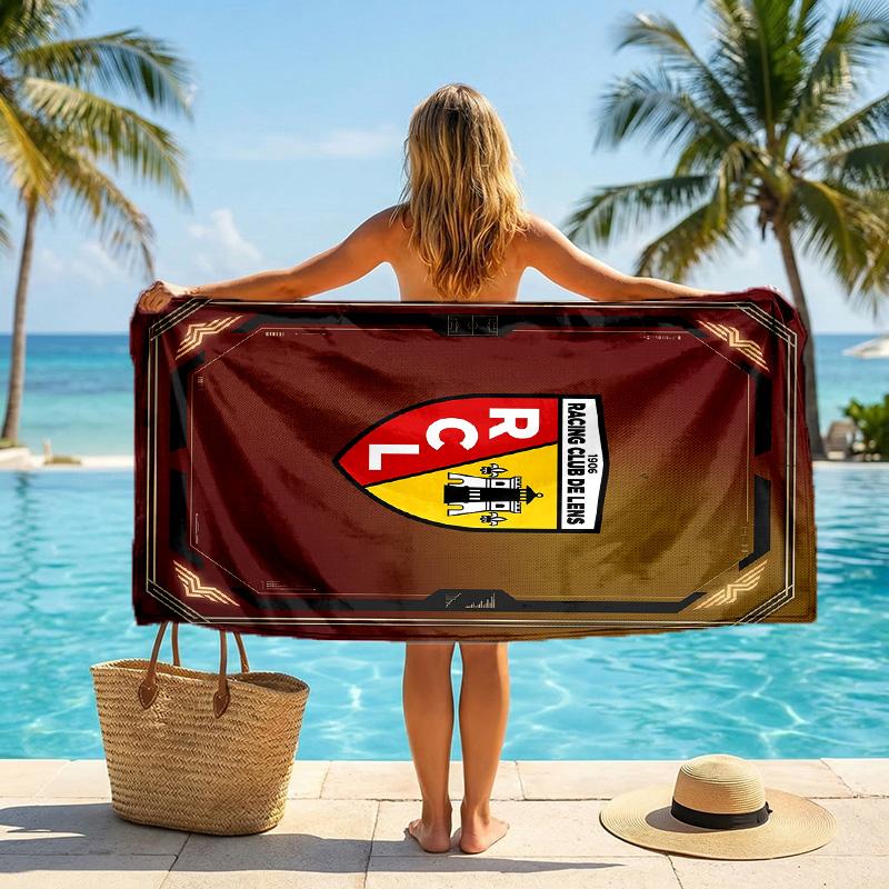 Lens FC print Quick Dry Beach Towel Microfiber Absorbent Portable Travel Swimming Towel
