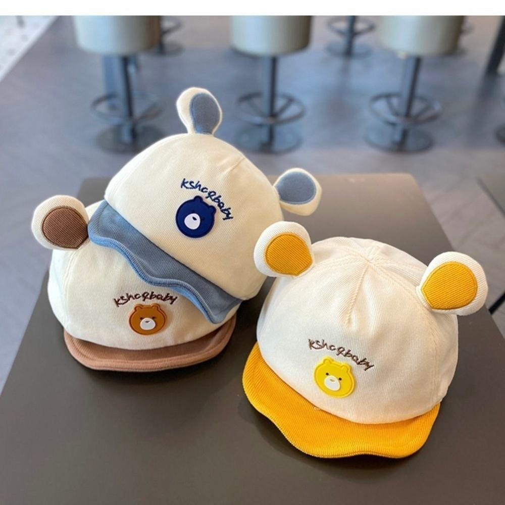 with Ears Baby Baseball Cap Cartoon Bear Infant Peaked Hat Comfortable Sun Hat For Boys Girls