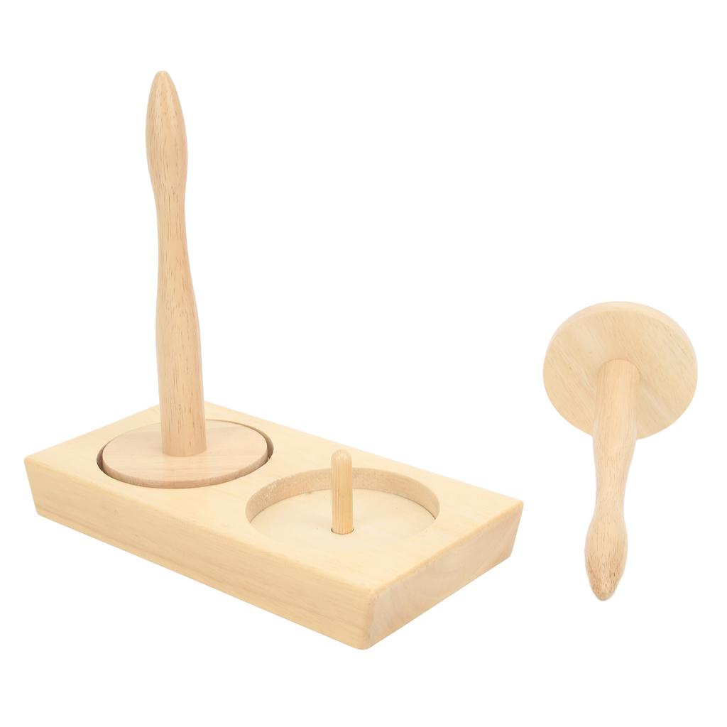 Двойной держатель клубков пряжи, шпиндель, деревянный швейный инструмент для вязания крючком, держатель для прядильной пряжи, диспенсер для ниток