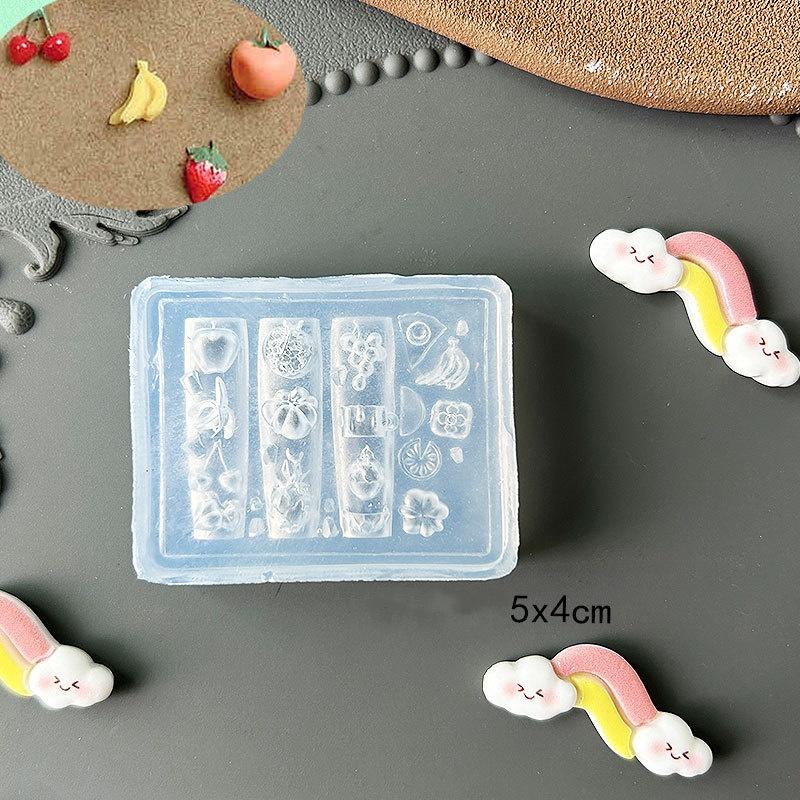 3D Фруктовый силиконовый молд для ногтей Сладкие лепестки цветов Ногти феи Шаблоны DIY Декор для нейл-арта Шаблон для маникюра для нейл-шармов