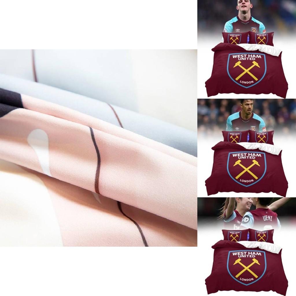 Цифровой постельный комплект West Ham United с реактивной окраской для декора современной спальни