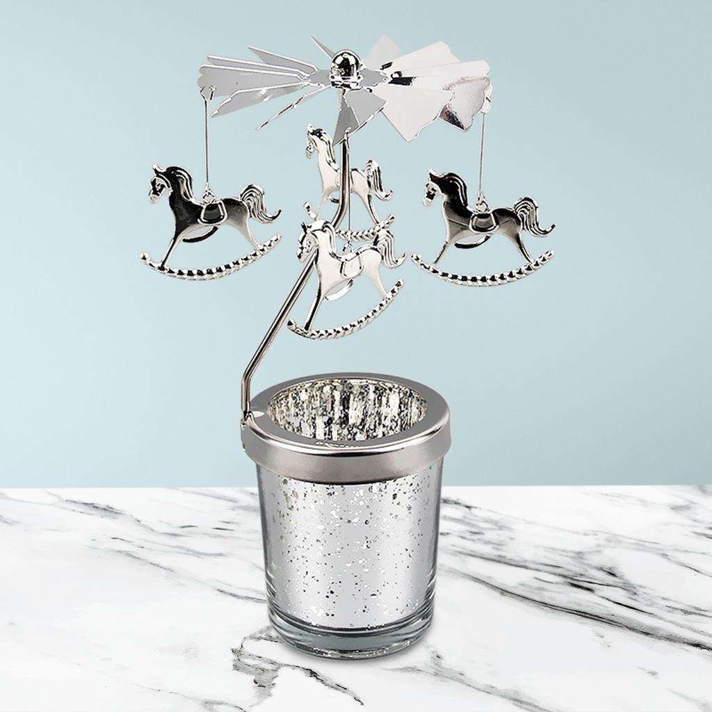 Металлический вращающийся подсвечник, подсвечник для чайной свечи, настольное украшение, декор, деревенский свадебный декор для стола, вращающийся подсвечник