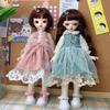 Casual Lace Dresses Clothes Fashion Doll Princess Dresses Doll Long Sleeve for 1/6 BJD 30cm Dolls