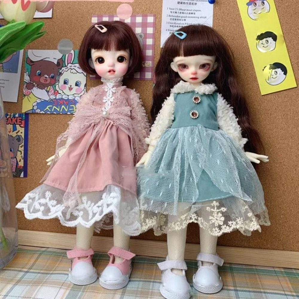 Casual Lace Dresses Clothes Fashion Doll Princess Dresses Doll Long Sleeve for 1/6 BJD 30cm Dolls
