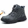 Steel Toe Work Boots for Men Industrial Construction Site Safety Shoes Protective Footwear Puncture Proof Labor Protection Shoes
