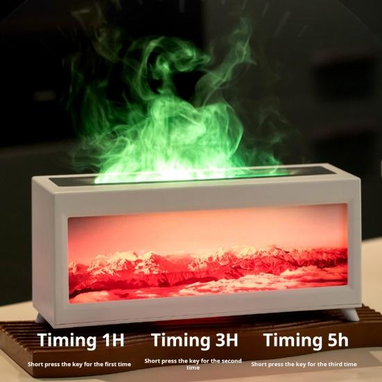 Ароматерапевтический увлажнитель воздуха, диффузор эфирных масел с функцией таймера и пультом дистанционного управления, малошумный камин для ароматерапии