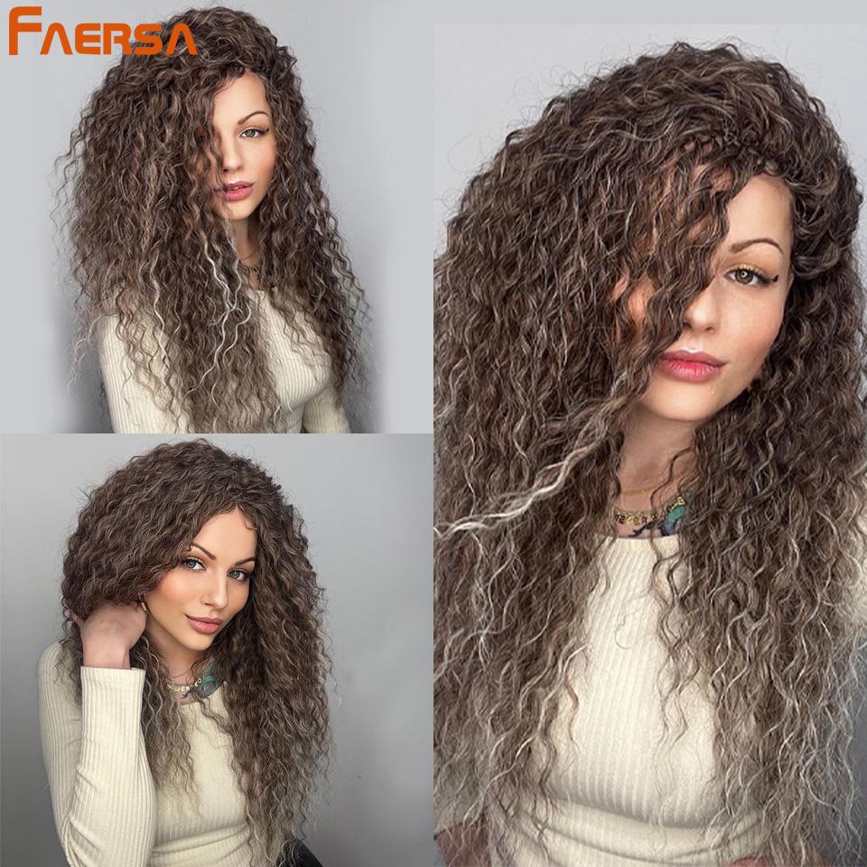 22-дюймовые волосы Ariel Curl Глубокая волна Твист Вязание крючком Синтетические афро кудри Вязаные крючком косы Ombre Blonde Плетение наращивания волос для женщин