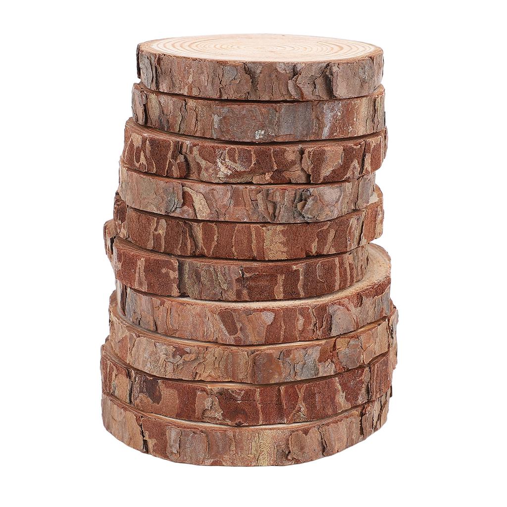 10 шт. Деревянные слайсы многофункциональные поделки своими руками тонкие полированные деревянные круги для свадебной вечеринки праздник декабрь