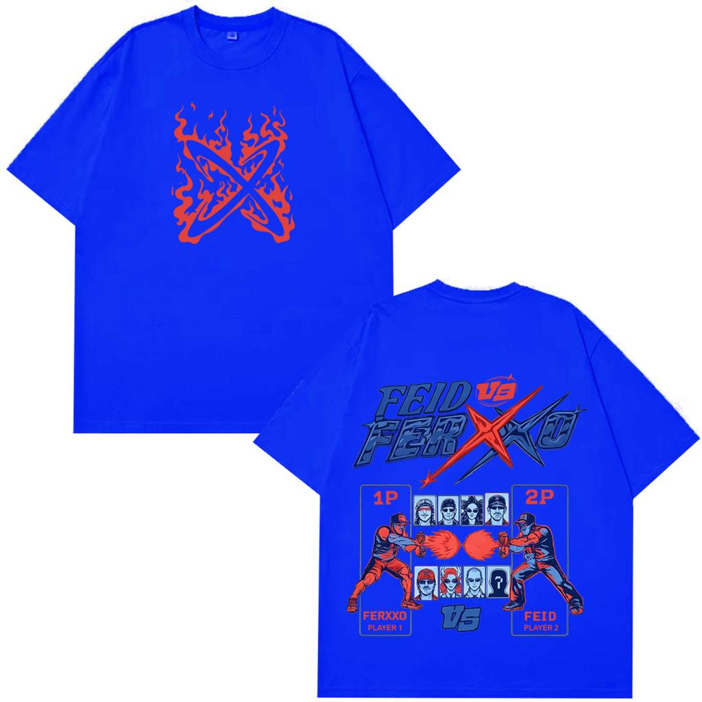 Rapper Feid Vs Ferxxo Falxo Tour 2026 Merch Shirt Unisex Unisex Fashion Cotton Clothing Tshirt Summer Cotton Loose Casual Tshirts