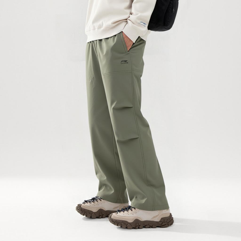 Li Ning Comfortable Versatile Fashionable Casual Fleece Soft Simple Sports Long Pants Men Bottoms AYKVC51-2
