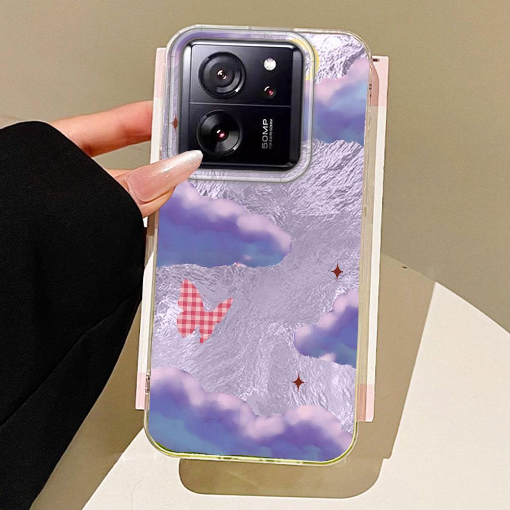Синий Белый Облака Вихревая Текстура Чехол для Телефона для Xiaomi 13T 14T 11 Lite Poco X5 M6 Pro X6 X3 Pro NFC C75 C71 C65 C61 M5S Чехол