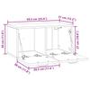 Wall Mounted TV Cabinet Smoked Oak 59.5 x 31 x 30 cm