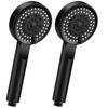 5 Settings High Pressure Shower Head With Shower Cap, Rain Shower Head With Handheld, Water Saving, Anti-Leak, And Adjustable 2pc