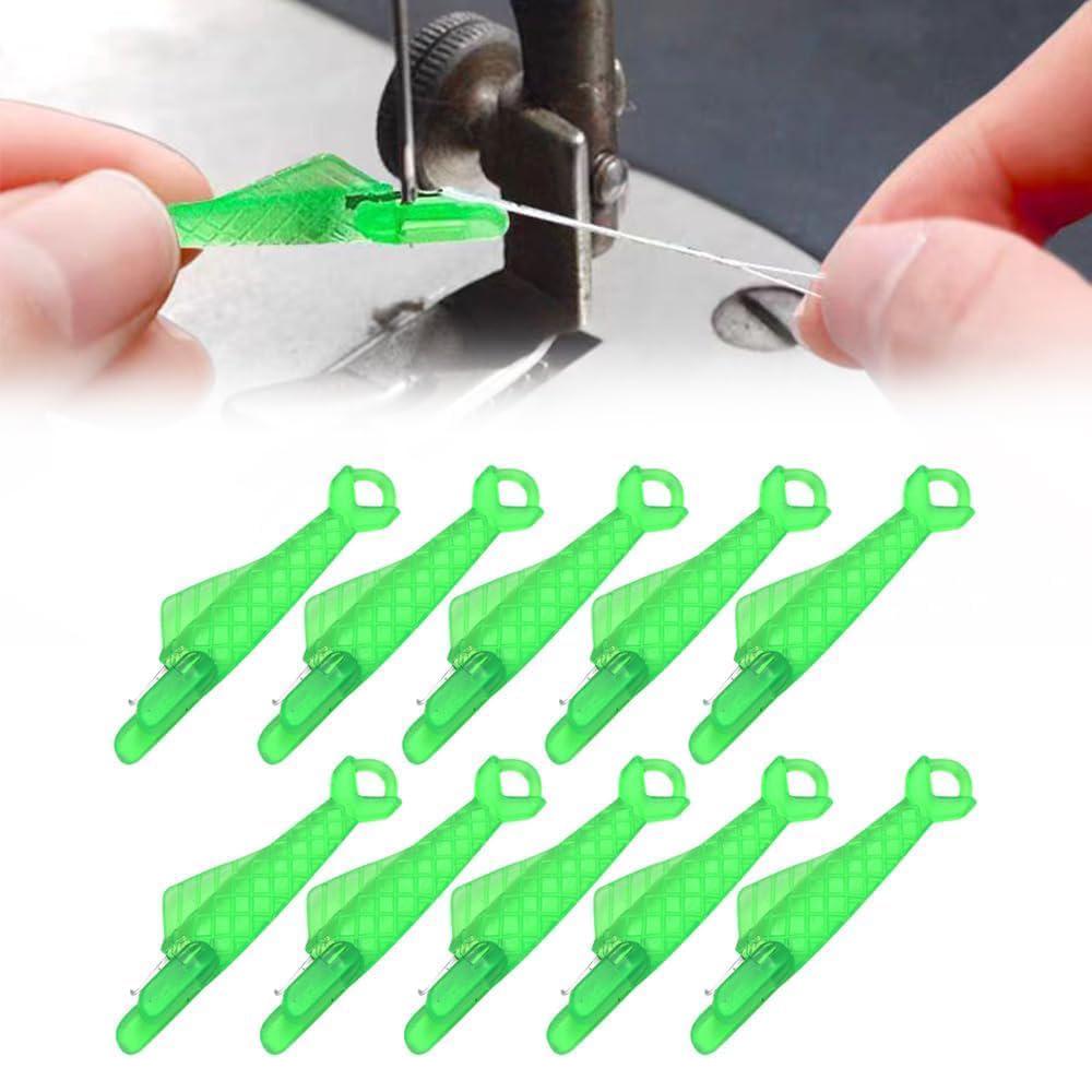 10pcs Fish Mouth Sewing Machine Needle Threader Automatic Needle Threader