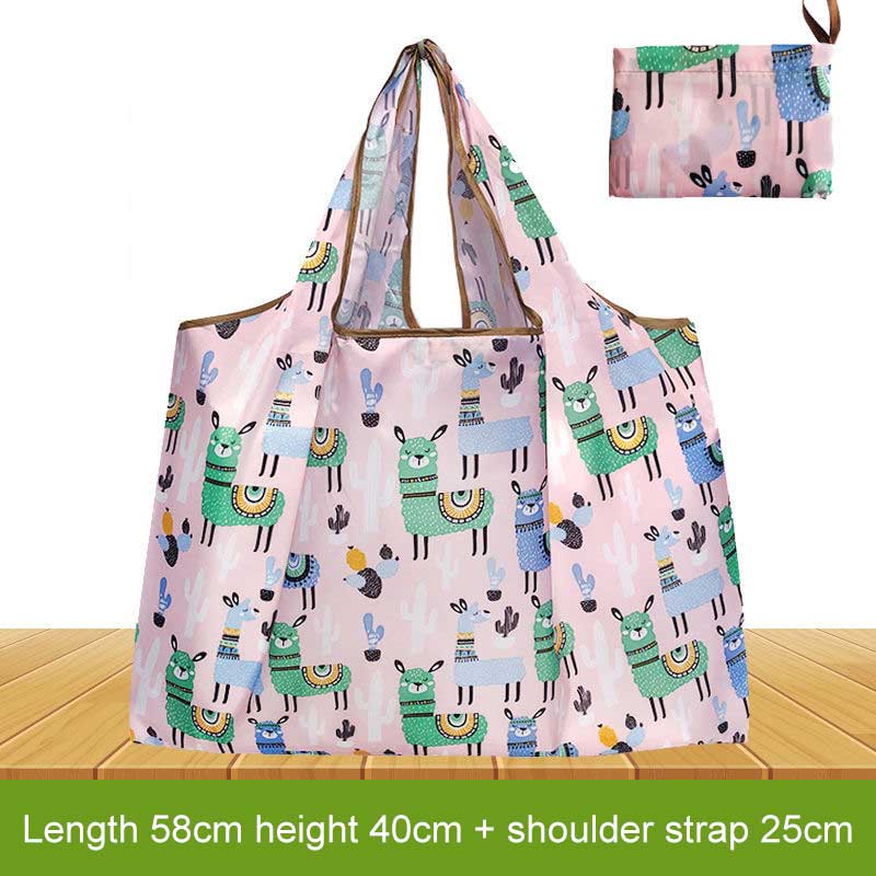 Large Capacity Portable Bags Supermarket Environmental Protection Shopping Bag Folding Waterproof Handheld Shoulder Storage Bag Load Capacity 20KG