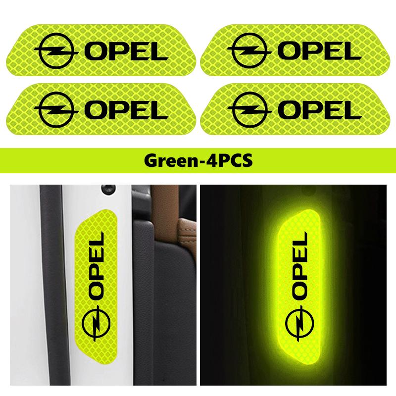For Opel Car Door Sticker Safety Warning Reflector Tape Decal Auto Accessories ADAM ASTRA J K CORSA E INSIGNIA MOKKA VIVA Meriva