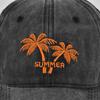 Unisex Washed Cotton Cap Coconut Tree Embroidery Baseball Cap For Men Women Streetwear Dad Hats