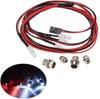 YFFSFDC Light Kit with 5mm and 3mm Night LED Headlights for RC Upgrade 2 White LEDs 2 Red ABS Voltage 4-LED 110 On-Road Cars, Parts, + LEDs, (3-7V