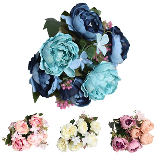 Искусственный цветок, красивый, не увядающий, изысканный, практичный, многоцветный, искусственный цветок пиона, украшение для общежития