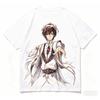 Футболка Code Geass личность Одежда Новая модель Аниме Футболка Круглогодичная одежда Большой размер Унисекс Уличная одежда Модная Для пар