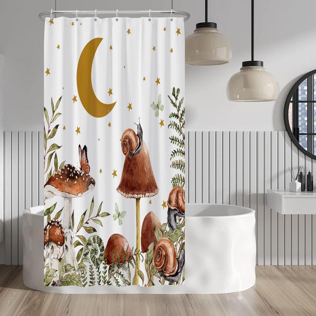 Мультяшный Кактус Занавеска для душа Тропические Растения Мексиканский Техас Минимализм Черно-Белый Декоративные Художественные Занавески для душа Для
