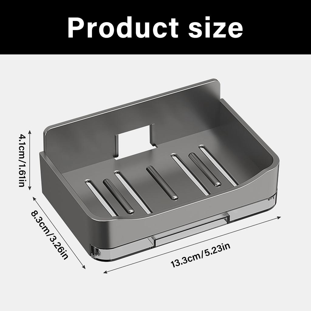 2 шт. настенный держатель для мыла для ванной комнаты, простая установка, двухслойный, с дренажем, экономящий место, органайзер для мыла для ванной комнаты