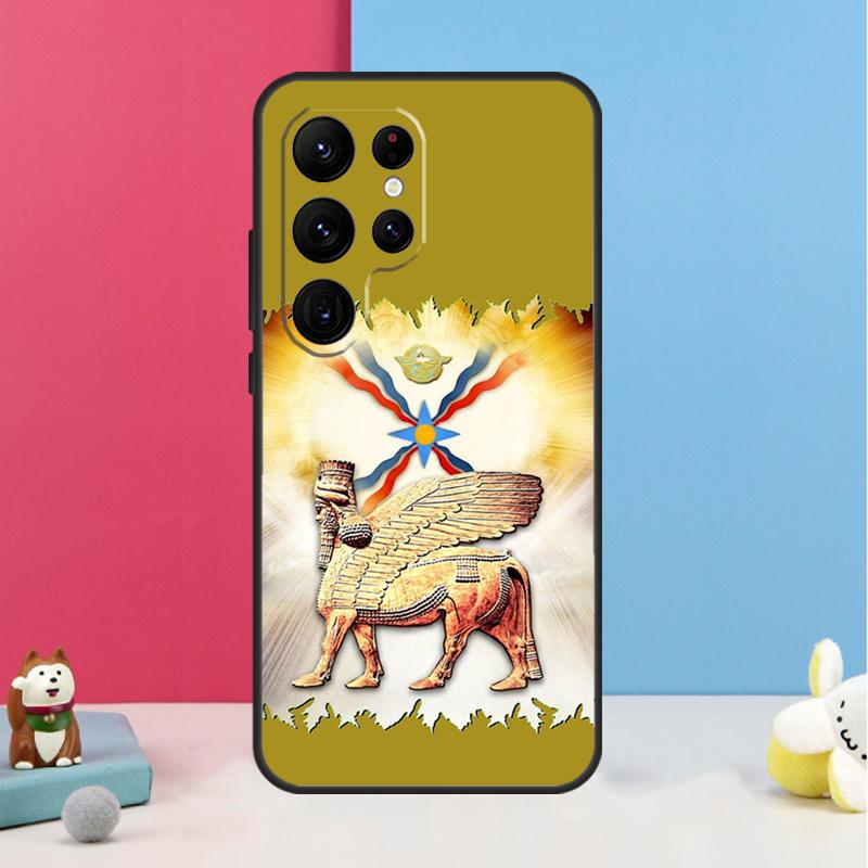 Ламассу Ассирийский Крылатый Лев Чехол Для Samsung Galaxy S26 S23 Ultra S20 S21 S22 S24 S25 Plus S10 S25 FE Задняя Крышка Корпус
