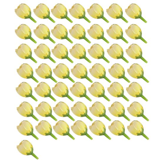 50Pcs 2cm Fake Roses Bud Artificial Flower Wedding Bride Bouquet DIY Party Decor