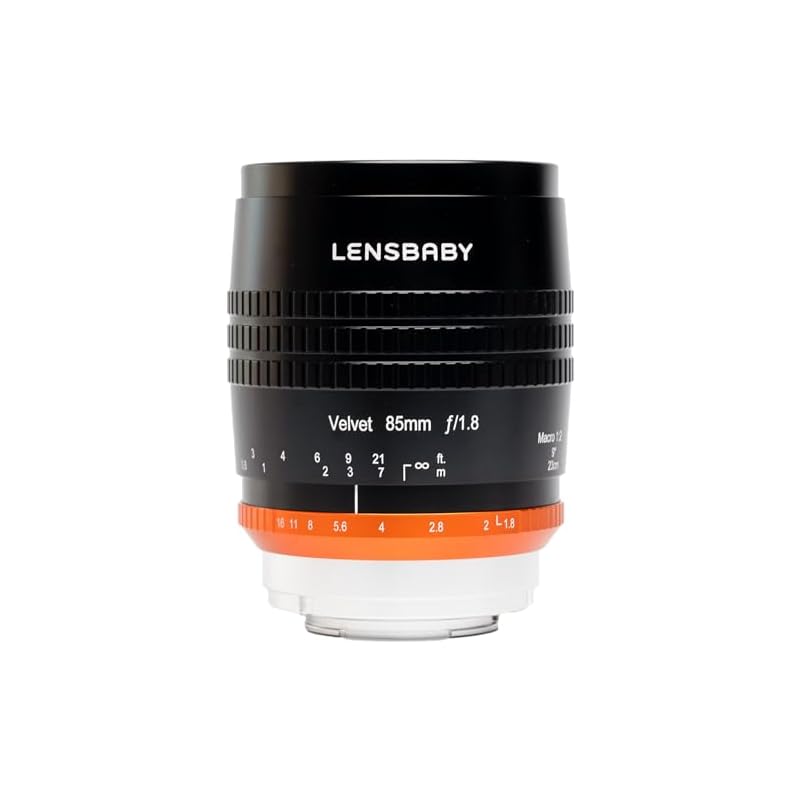 [Ограниченная серия] Объектив Lensbaby 85mm F1.8 Prime для крепления Canon EF, Velvet 85 с медными кольцами, Мягкий эффект, Совместимость с полнокадровыми камерами, Ручная фокусировка