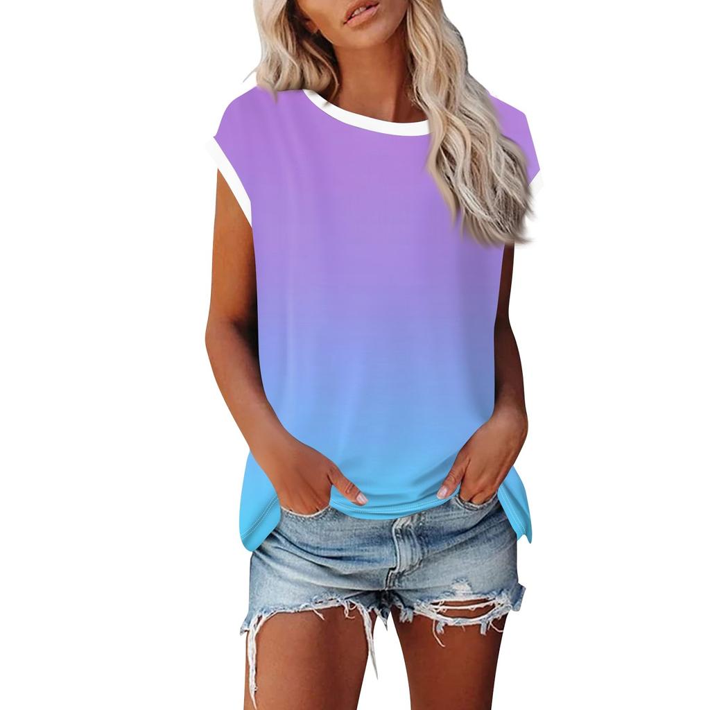 Модная женская однотонная свободная рубашка с круглым вырезом и короткими рукавами, повседневный топ с короткими рукавами